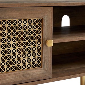 Consola multimedia de TV Keniel de 59 "de la mejor calidad, muebles rústicos de madera de roble manufacturados, precio al por mayor - Product Image 4