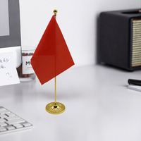 Drapeaux de bureau personnalisés à un seul mât, à bout rond ou pointu, avec drapeaux de pays du monde entier