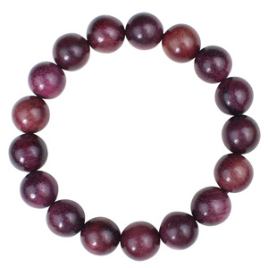 Purple Wooden Prayer <b>Beads</b> 12mm 17 <b>Beads</b> Hand Polished Unisex Religious Ceremony <b>Bracelet</b> - Product Image 5