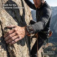 Montre connectée sportive GPS double bande K72, écran AMOLED 2,13 pouces, batterie 580 mAh, plus de 100 modes sportifs, lampe torche LED, étanche 3 ATM