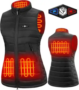 Factory Custom Design Winter Warm Vest Heated Lightweight With Battery Pack Heated Vest for Women