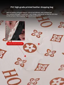 नए आगमन पोर्टेबल घर का उपयोग चमड़े की शॉपिंग कार्ट कार कैटो कंकरा शॉपिंग ट्रॉली फोल्डेबल किराने मल्टीफंक्शन फोल्डेबल - Product Image 2