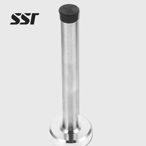 Modern <b>Floor</b> Door Stopper 7.5cm Solid Stainless Steel Base <b>Rubber</b> Tip Easy Installation Prevent Slamming Damage for Bedroom - Product Image 1