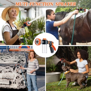 Factory 8 1 Nozzle <b>Sprayer</b> ABS Jet Spray Gun for Pet Cleaning Garden Watering Dog Wash Soap Dispenser - Product Image 5
