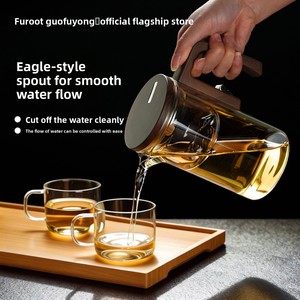 Tetera Elegante <span class=keywords><strong>de</strong></span> Vidrio con <span class=keywords><strong>Filtro</strong></span> Magnético sin Asa Furoot FR-PYH-008, Nueva Versión Mejorada, <span class=keywords><strong>Cafetera</strong></span>/Tetera Mágica para Personas que Buscan Comodidad - Product Image 4