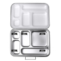 Aohea Factory Boîte à lunch portable en acier inoxydable Fresh lock-4 304 Conteneur à lunch Bento étanche pour enfants