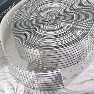 Azulejos de mosaico de espejo de vidrio Azulejos de espejo de bola de <span class=keywords><strong>discoteca</strong></span> cuadrados pequeños Azulejos de espejo adhesivo para Diy - Product Image 3