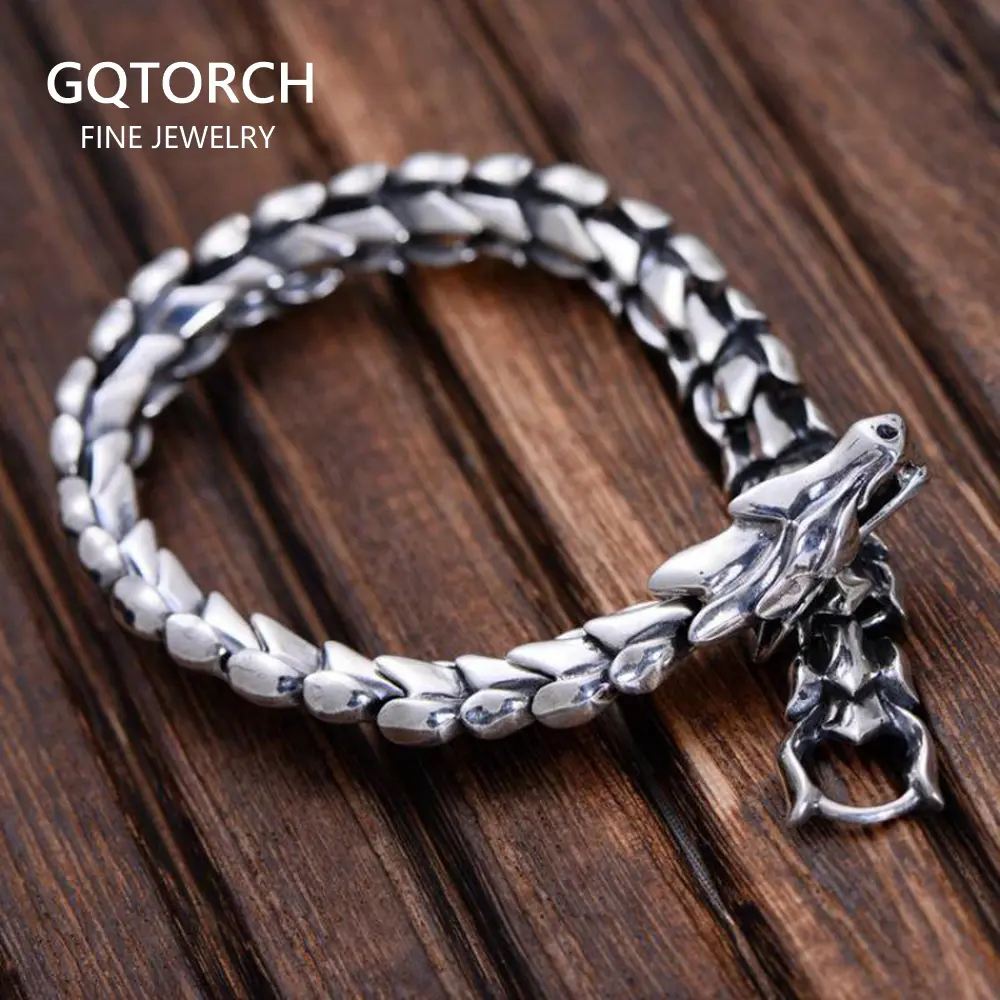 Bracelet extensible pour hommes, bijou en argent Sterling 925, 8 — 23cm