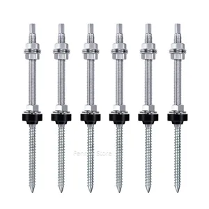 Thép không gỉ năng lượng mặt trời móc áo bu lông để gắn bảng điều khiển năng lượng mặt trời chiều cao điều chỉnh không thấm nước quang điện đôi Đầu Gỗ vít - Product Image 1