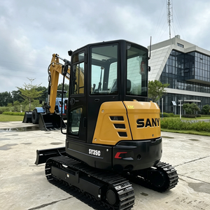 Miniexcavadora SV35C de cola corta y estable, con un peso operativo de 3.8 toneladas, excavadora hidráulica sobre orugas para construcción urbana. - Product Image 2