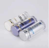 Vente en gros de bouteilles de capsules en plastique double couche transparentes de 90ml pour l'emballage de médicaments et de pilules