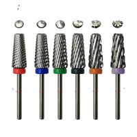 HYTOOS 5 en 1 Embouts de ponceuse à ongles coniques 3/32" en carbure pour manucure, outils d'élimination des acryliques et des gels