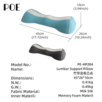 Almohada Lumbar Moderna y Personalizable de Espuma Viscoelástica 100% Leche de Seda, con Protección Antiácaros y Lavable para el Cuidado Ergonómico de los Discos