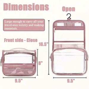 Trousse de Toilette Suspendue Imperméable en PVC Transparent avec Fermeture Éclair, Personnalisable avec Logo et Lettres, pour Voyage, Vente en Gros par Design Factory - Product Image 3