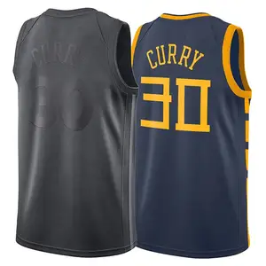 नवीनतम डिजाइन कढ़ाई पुरुषों #30 स्टेन करी कस्टम बास्केटबॉल जर्सी/पहनने