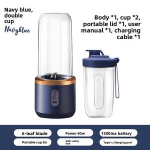 Mini-mixeur personnel portable USB en gros – Tasses individuelles ou doubles pour l'eau – Idéal pour les voyages - Product Image 2