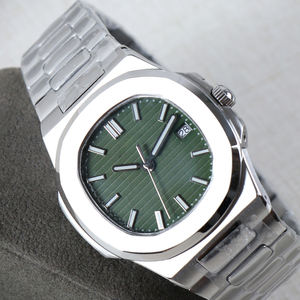 Montre personnalisée avec logo, mouvement automatique NH35, montres mécaniques pour hommes, bracelet en acier inoxydable de luxe, cadran vert NH35, étanche 3 bars - Product Image 6