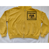 Survêtement streetwear vintage surdimensionné pour homme, 100 % coton 460g, avec fermeture éclair, personnalisable avec logo, haute qualité, vente en gros
