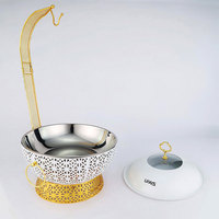 Zunyu 8L Hotel-Tischgeschirr Royal Buffet Speisenwärmer-Set Gold Schwarz Weiß Chafing Dishes mit Hängedeckel für Restaurants und Catering