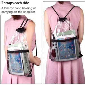 Sac de sport en PVC avec cordon de serrage OEM - Design créatif, imperméable, poche en filet, fermeture à glissière, idéal pour les cadeaux d'entreprise - Product Image 6