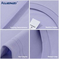 T-shirts pour femmes Kuenzi en tissu antibactérien, anti-boulochage, infroissable, été, uni, 220 GSM, 65% Eco-cosy, 30% Sorona, 5% Spandex Modal