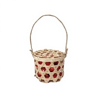 Panier d'emballage alimentaire hexagonal en bambou pour thé, gâteaux, bonbons de mariage - Artisanat populaire, petit panier à main