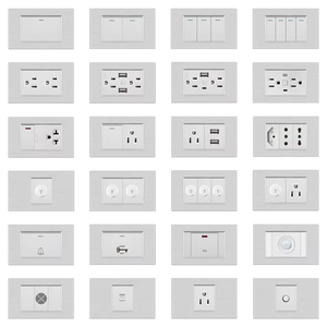 Fiko tiêu chuẩn Mỹ tường ổ cắm và thiết bị chuyển mạch 118 loại 15A bạc dây nhôm vẽ bảng điều chỉnh với USB/Type-C - Product Image 1