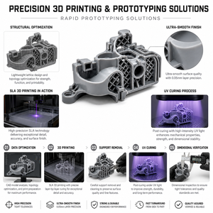 Servicio de Impresión 3D Personalizado SLA, Fábrica en China, Prototipado Rápido, Piezas de Resina de Alta Precisión, OEM para la Industria Médica, Automotriz e Industrial - Product Image 1