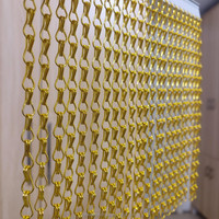 Maille de chaîne en aluminium à double couche pour un effet visuel 3D, rideau décoratif architectural pour scène