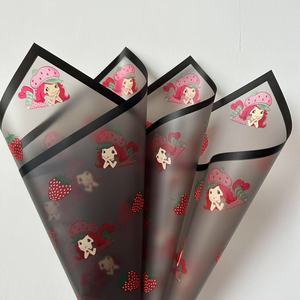 Nhà Sản Xuất Bán Hàng Trực Tiếp Dâu Tây Nhỏ Bó Hoa Ren Bao Bì Hàn Quốc Glassine Giấy Với Lớp Phủ <span class=keywords><strong>Pe</strong></span> Cho Các Cửa Hàng Hoa - Product Image 5