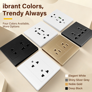 Interruptor y Enchufe de Pared Jinmai Serie F6E, con Carga Rápida USB-C, Panel de PC Ignífugo, Tomacorriente Eléctrico para el <span class=keywords><strong>Hogar</strong></span> - Product Image 2
