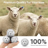 Boules de séchage en laine de mouton faites à la main, naturelles, feutrées, réutilisables, réduisent l'électricité statique, adoucissent les vêtements, écologiques