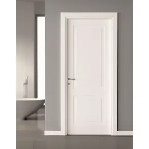 Porte de chambre à coucher, Style européen et américain, shakers blanc pré-suspendue, MDF