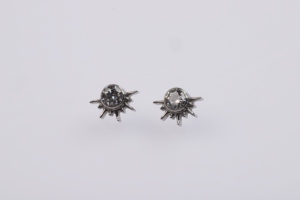 <span class=keywords><strong>Piercing</strong></span> de Titanio G23 para Oreja, Nariz y Hélice, con Zirconia Central, Rosca Interna, Chapado en Oro Vintage de 18K, ASTM F136 - Product Image 2