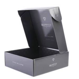 Free Die-cut Design&free Plain Sample Chinese Customized Black Corrugated Packaging Shipping <b>Box</b> - Product Image 1