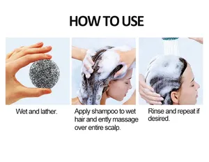 แชมพูบาร์สบู่แชมพูธรรมชาติพร้อมแชมพูแข็งถ่านไม้ไผ่สําหรับผมที่เสียหายแห้งที่ผ่านการบําบัด ดูดซับจาระบีและทําความสะอาด Gg - Product Image 4