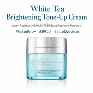 Crème Solaire Teint Unifiant SPF50+ PA+++ au Thé Blanc Éclaircissant, Base UV pour Maquillage - Product Image 1