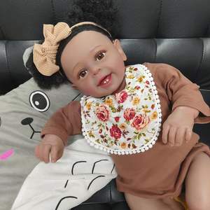 Poupée Reborn réaliste mignonne et tendance, jouet à faire soi-même, fille afro-américaine, poupée noire - Product Image 6