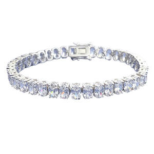 Bracelet de tennis de luxe europé<span class=keywords><strong>en</strong></span> et américain <span class=keywords><strong>en</strong></span> argent sterling S925, couleur D, moissanite, oeuf de <span class=keywords><strong>pigeon</strong></span> irrégulier - Product Image 5