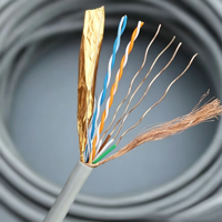 Cable de Fibra Óptica CAT5 CCA FTP SFTP de 8 Núcleos, Conductor Sólido G652D, Par Trenzado, para Interiores, Hogar, Computadora de Escritorio, Precio de Fábrica Kneysum