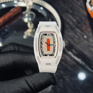 RM Luxury High Quality Ceramic Carbon Fiber Square Tonneau SkeletonAutomatic Mechanical Hollow Diver <b>Watch</b> Pointer Sapphire - Product Image 1