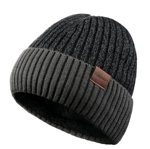 Gorro de Punto Acrílico Verde Oliva, Unisex, Diseño con Puño, Color Sólido, Tejido a Máquina, para Invierno - Product Image 3
