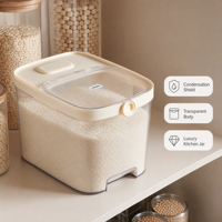 Réservoir de stockage de riz de qualité alimentaire 5L, hermétique, anti-insectes et anti-humidité, pour cuisine