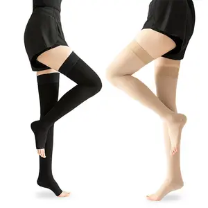 Stockings With Silicone Support for Varicose Veins Edema Custom Knee High Thigh Nurse Compression Socks