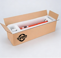 Gewöhnlicher Blanko-Einzelwand-Wellpappen-Transportverpackungskarton mit Prägung, UV-Beschichtung, Abbaubar, Anpassbar, Langer Karton