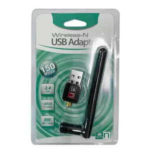 Mini Adaptador WiFi USB <span class=keywords><strong>de</strong></span> 150 Mbps, <span class=keywords><strong>Antena</strong></span> <span class=keywords><strong>de</strong></span> 2 dB/5 dB, Portátil, Inalámbrico 5G, 802.11b/n/g, Alta Velocidad - Product Image 3