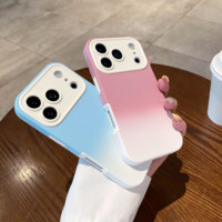 Coque personnalisable tendance pour iPhone 18 17 Pro Max, dégradé, grande fenêtre, 2-en-1, protection intégrale antichoc, écologique et mignonne