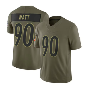 Camiseta de Fútbol Americano Bordada de los Teamcheap Salute Service 0 Jahmyr Gibbs 90 T.J. Watt 18 Caleb Williams 18 Justin Jefferson - Product Image 3