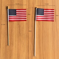 Drapeau à main en plastique pas cher, drapeaux américains imprimés en polyester, petits drapeaux flottants 6x9 pour tous les pays, drapeaux en bois, mini drapeaux de football