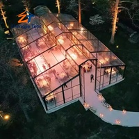 Tenda Pesta Pernikahan Premium Arcum Atrium Atap Lengkung PVC, Gazebo Luar Ruangan untuk Upacara, Perjamuan, Resepsi, Makan Malam, Pameran, Ukuran Besar